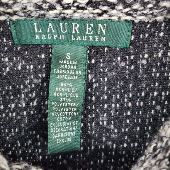 Lauren Ralph Lauren Black Tweed Look Women's Zip Up Jacket Size Small - Picture 3 of 8